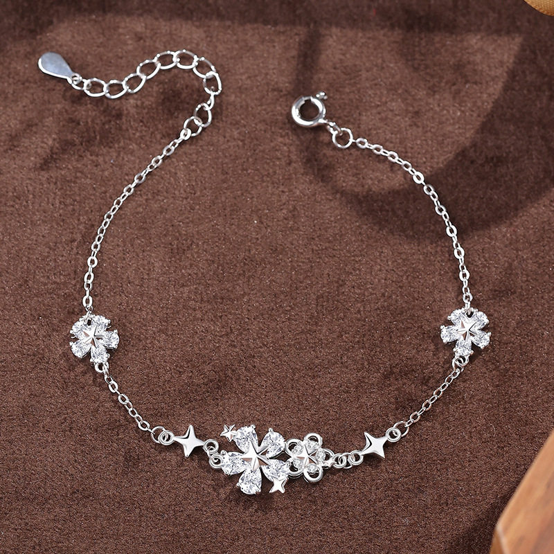 原创繁花星辰手链女纯银森系ins花卉手串时尚轻奢手饰品圣诞礼物,淘宝优惠券,粉丝福利购,淘宝优惠卷