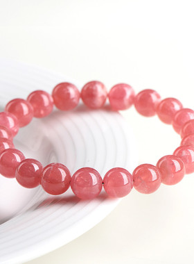 久雅水晶 天然红纹石时尚手链 冰种红纹石手链 散珠 厂家直销