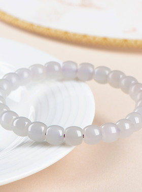 久雅水晶 天然烟紫和田玉直切手链 老矿烟紫和田玉手串 厂家直销