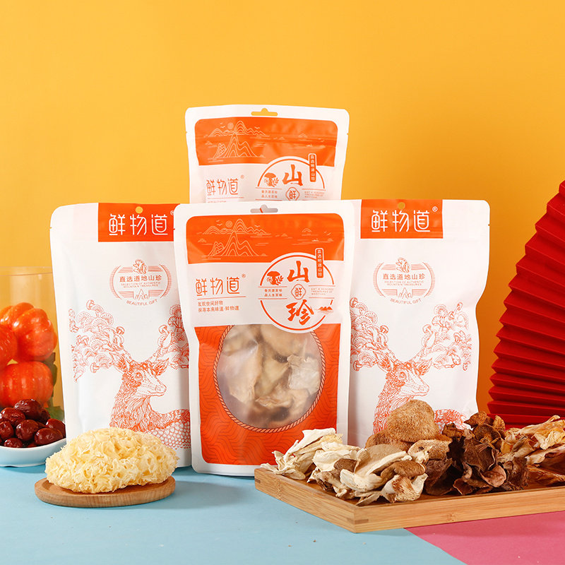 鲜物道礼盒猴头菇牛肝菌南北黑木耳 彤程食品香菇类