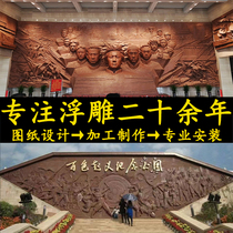 GRP Forged Bronze Sandstone Stone Relief Sculpture Design Map Custom Campus Character Cultural Background Exterior Wall Mural Painting