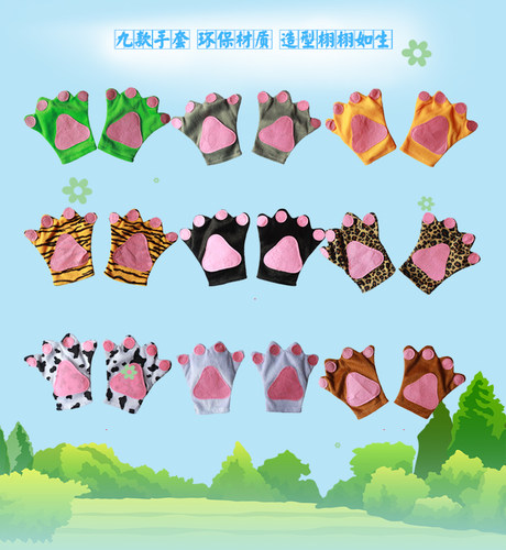 幼儿园表演装扮道具儿童兔子老鼠蜜蜂灰狼老虎帽子小动物头饰教具 - 图1