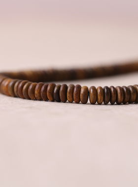 禅意简约天然阿根廷绿檀手链檀香木多圈手串三圈女手编古风片珠