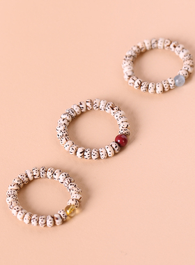 星月菩提子单圈手捻学生戒指