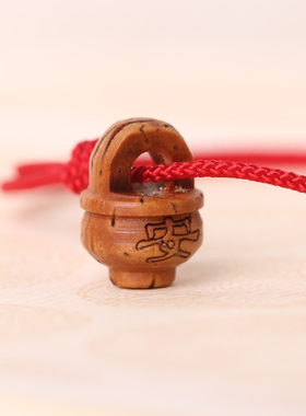 防惊吓天然桃木桃核手链女吉祥红绳婴儿童宝宝新生脚链防压身护身
