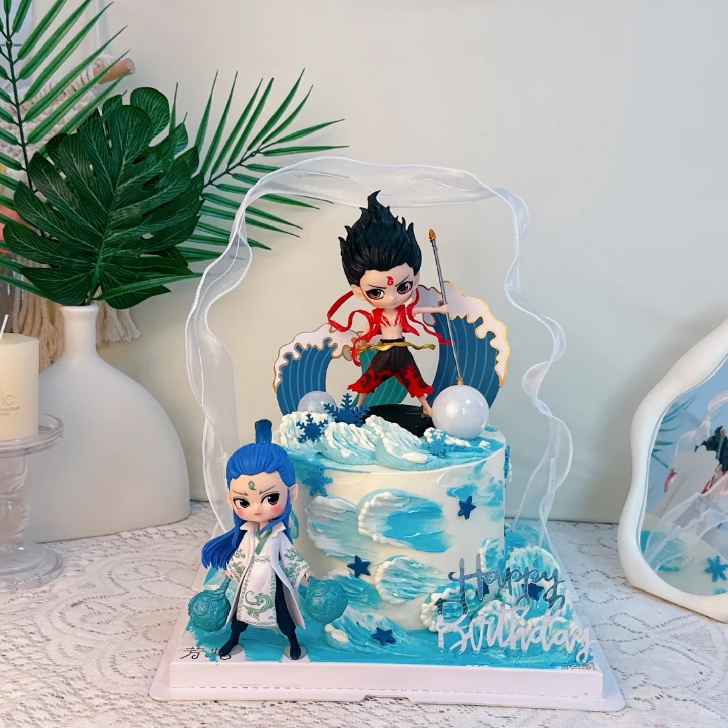 哪吒敖丙蛋糕装饰插件套装魔童降世卡通人物儿童生日蛋糕烘焙摆件,淘宝优惠券,粉丝福利购,淘宝优惠卷