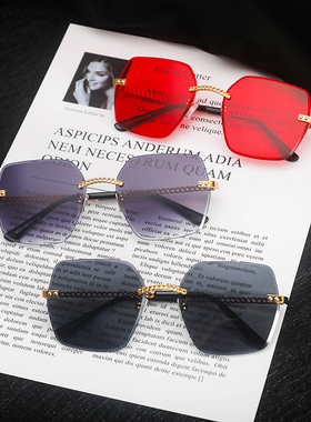 眼镜明星同款方形墨镜女夏圆脸大脸显瘦太阳镜防紫外线强光高级感