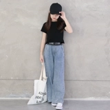 Джинсы, тонкие штаны, детское термобелье, коллекция 2021, подходит для подростков, свободный прямой крой