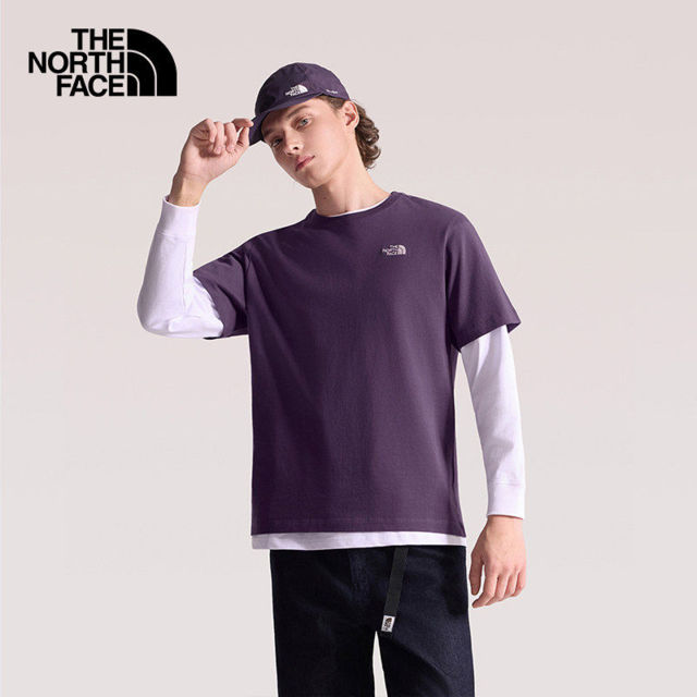 North Face ຜູ້ຊາຍແລະແມ່ຍິງກາງແຈ້ງຂອງຝ້າຍບໍລິສຸດຄໍເສື້ອທີເຊີດແຂນສັ້ນ