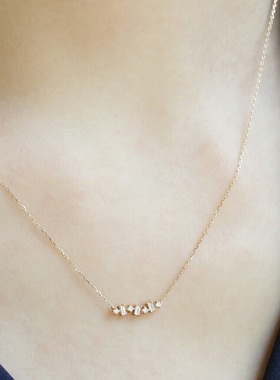 日本代购Ginza rim项链女夏18K金轻奢小众设计感锁骨链礼物送女友