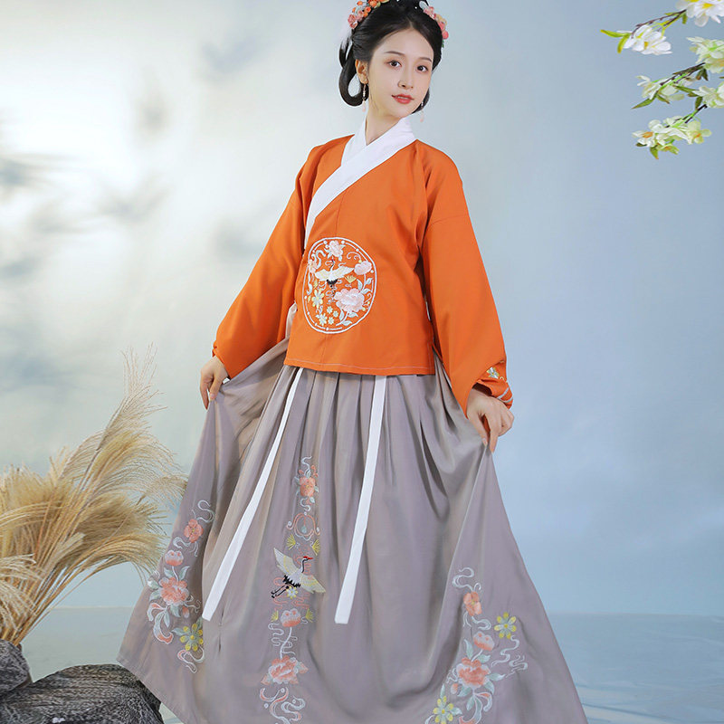 墨莉原创女【别鹤吟】明制袄裙汉服 墨莉汉服