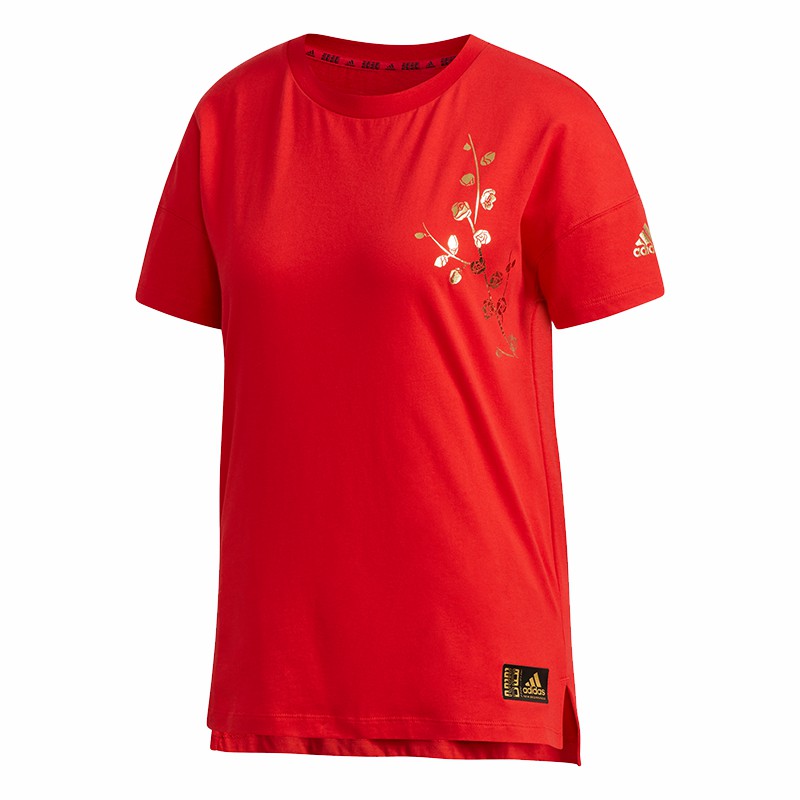 Adidas/阿迪达斯正品 CNY SS TEE 女装运动型格短袖T恤FM9270 - 图3