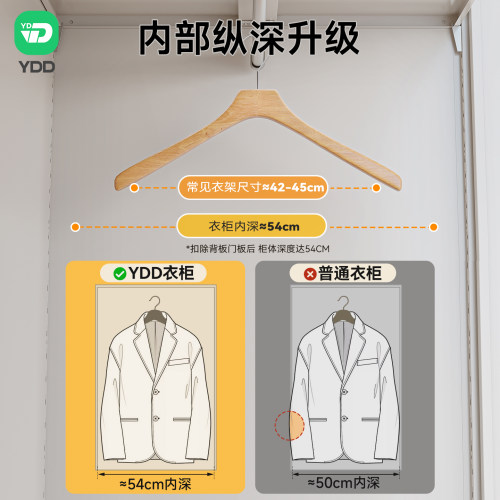 【大容量包安装】贝拉3门钢制衣柜家用卧室衣橱铁皮儿童成品柜子 - 图3