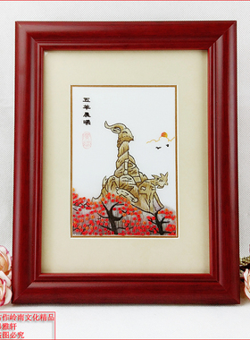 包邮手工刺绣特色礼品摆件广绣