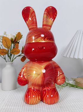 网红流体熊客厅摆件暴力