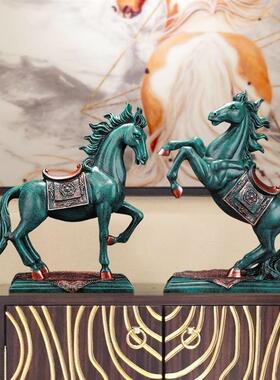 创意家居欧式骏马摆件客厅装饰品酒柜玄关书桌办公室招财工艺品