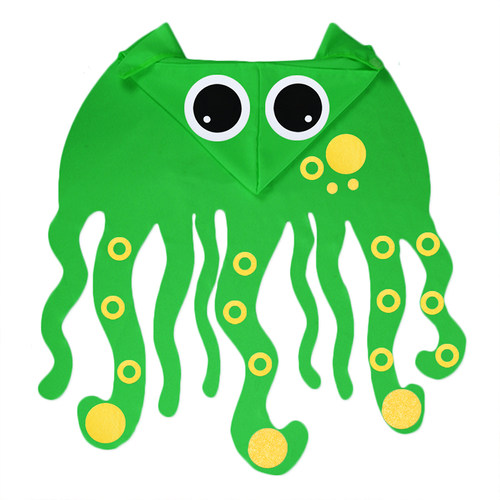 儿童海底动物海洋故事表演道具 鲨鱼披风面具cos幼儿园服饰男童女 - 图1