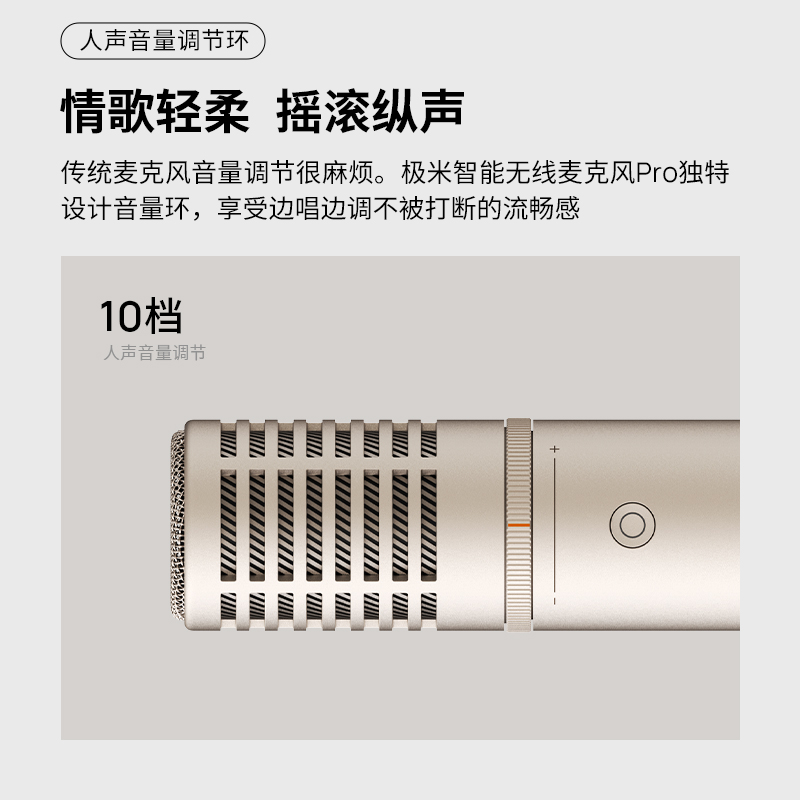 极米无线麦克风Pro 一对双支版  硬件级专业调音6种声效 - 图2