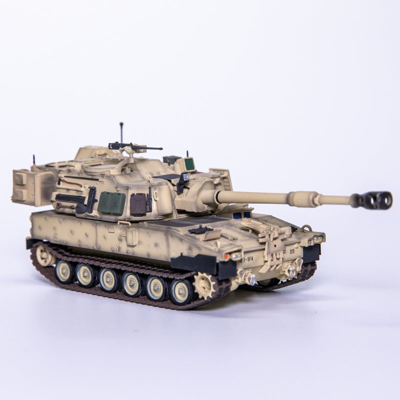 T-MODEL 美国M109A7自行榴弹炮 155毫米炮 沙色款 完成品模型静态 - 图0