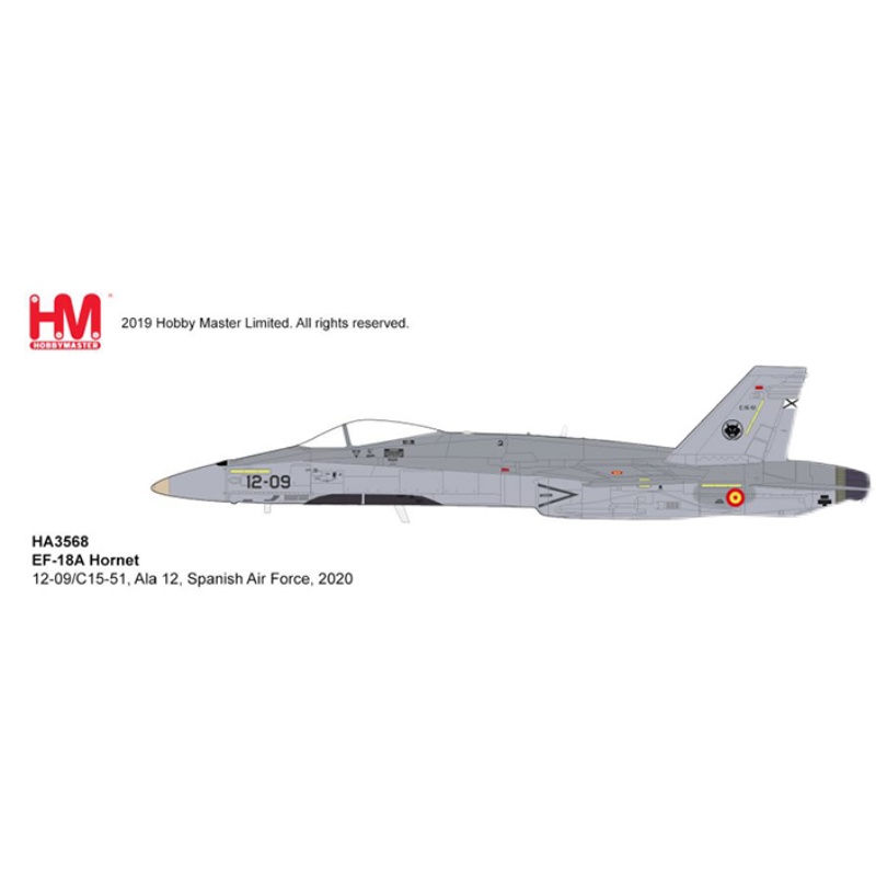 HA3568 F18战斗机 EF-18A 12-09/C15-51, Ala 12,西班牙空军 2020 - 图3