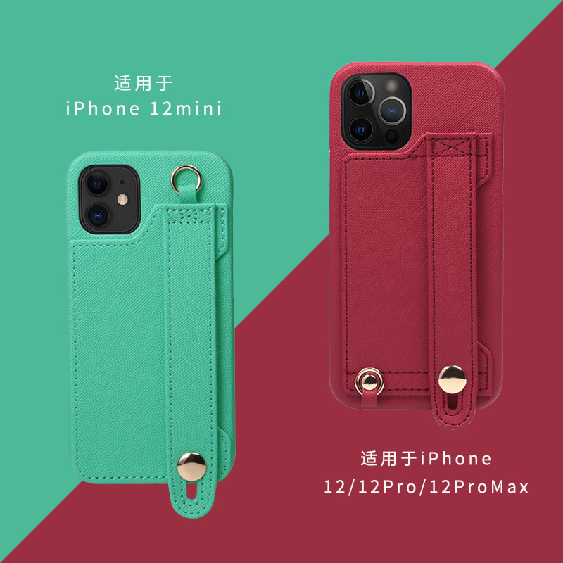 花虎适用iPhone14promax手机壳可插卡苹果13女卡包12保护套支架式-图0