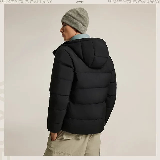 Li-Ning Warm Hooded Short Men's Wade Down Jacket