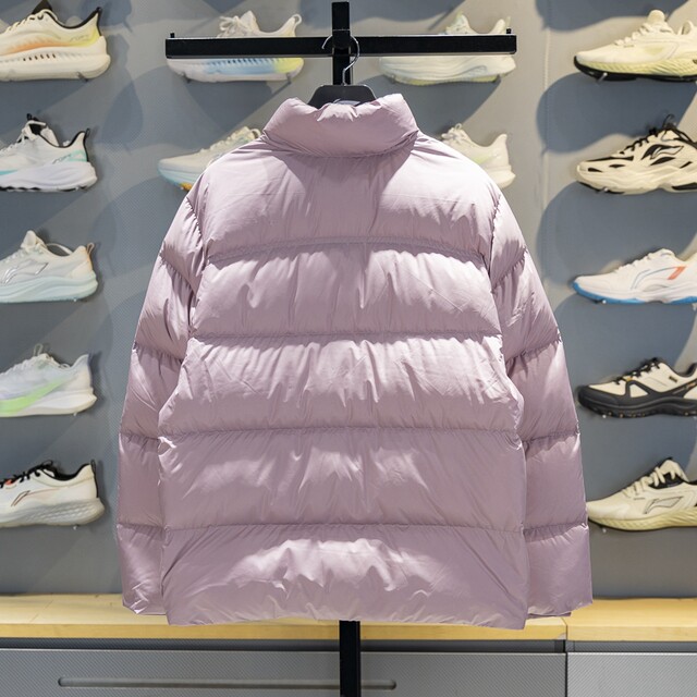 Li Ning warm standing collar short women's down jacket