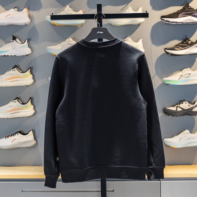Li Ning men's round neck easy stain removal pullover sweatshirt