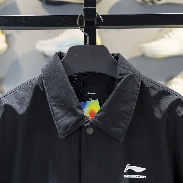 Li Ning men's lapel loose cotton jacket