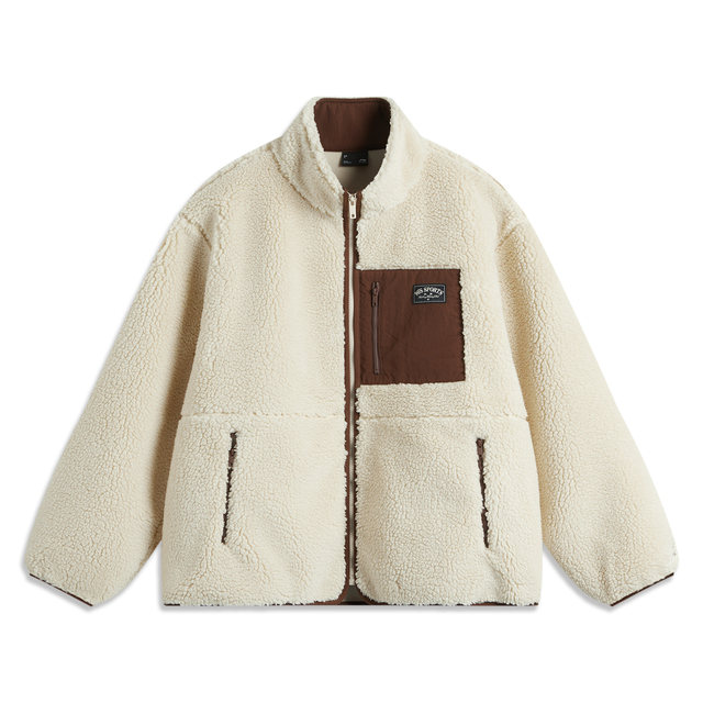 Li Ning Unisex Stand Collar Loose Jacket Keeps Warm