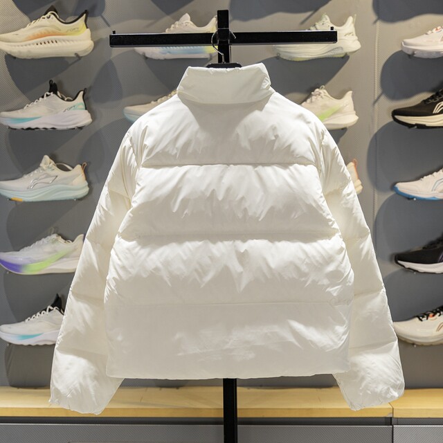 Li Ning warm standing collar short women's down jacket