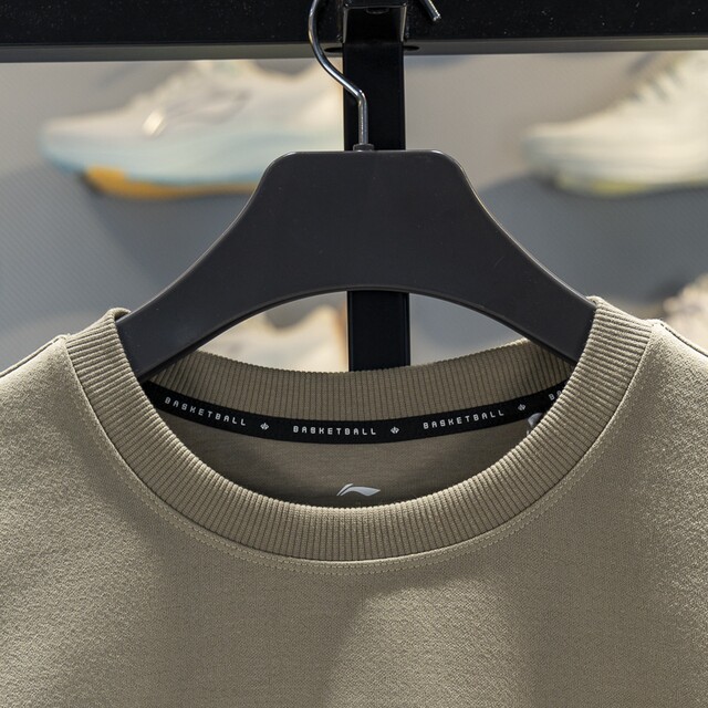 Li Ning men's round neck loose pullover sweatshirt