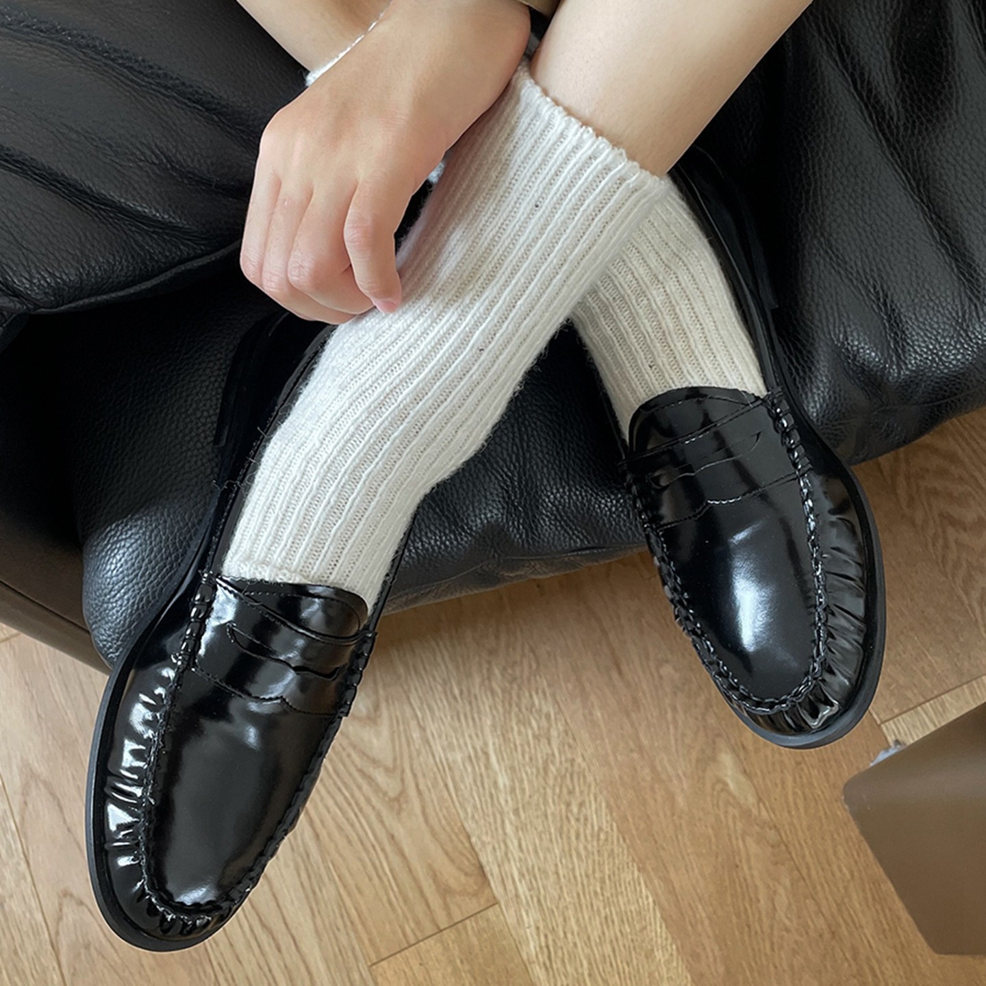 饰与美韩国东大门春季新款单鞋圆头低跟褶皱套脚时尚休闲小皮鞋女,淘宝优惠券,粉丝福利购,淘宝优惠卷