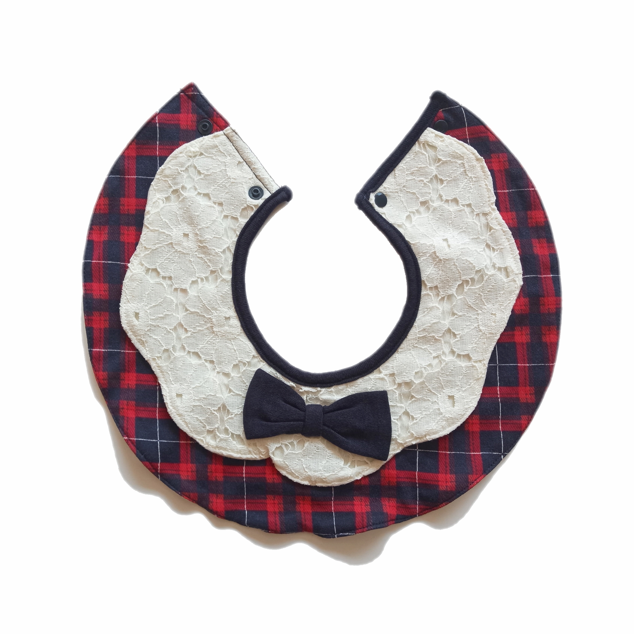 Lace lace pure cotton 360 degree children's baby saliva towel bib small petal collar daily single bow bib