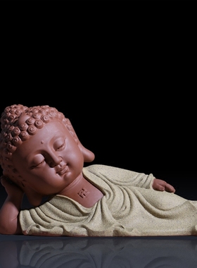 紫砂陶瓷人物手工制作禅意风佛像