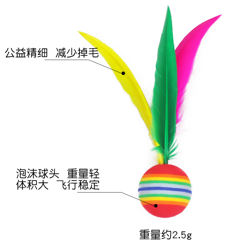 10只装 板羽球 三毛球 成人 室内健身毽球板羽拍用球 板球 板羽球 - 图2