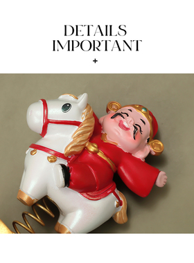 AMNN 马上摇摇财神汽车摆件创意高颜值玄关办公室工位解压装饰