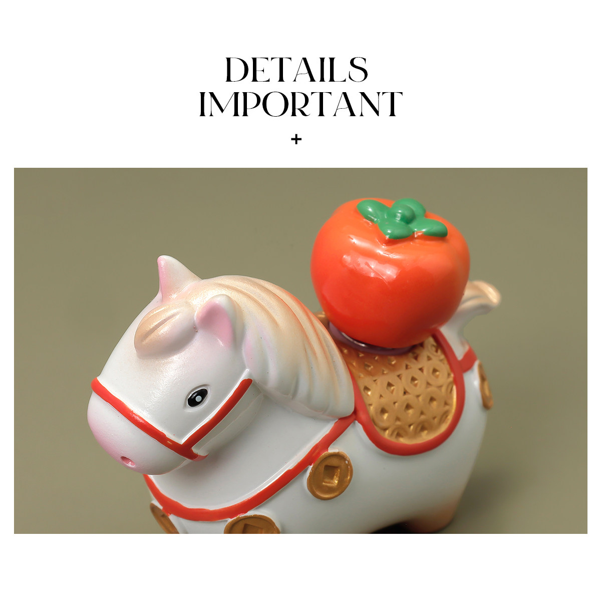 AMNN 柿柿如意有钱办公桌面摆件马年招财小马玄关装饰生日礼物,淘宝优惠券,粉丝福利购,淘宝优惠卷