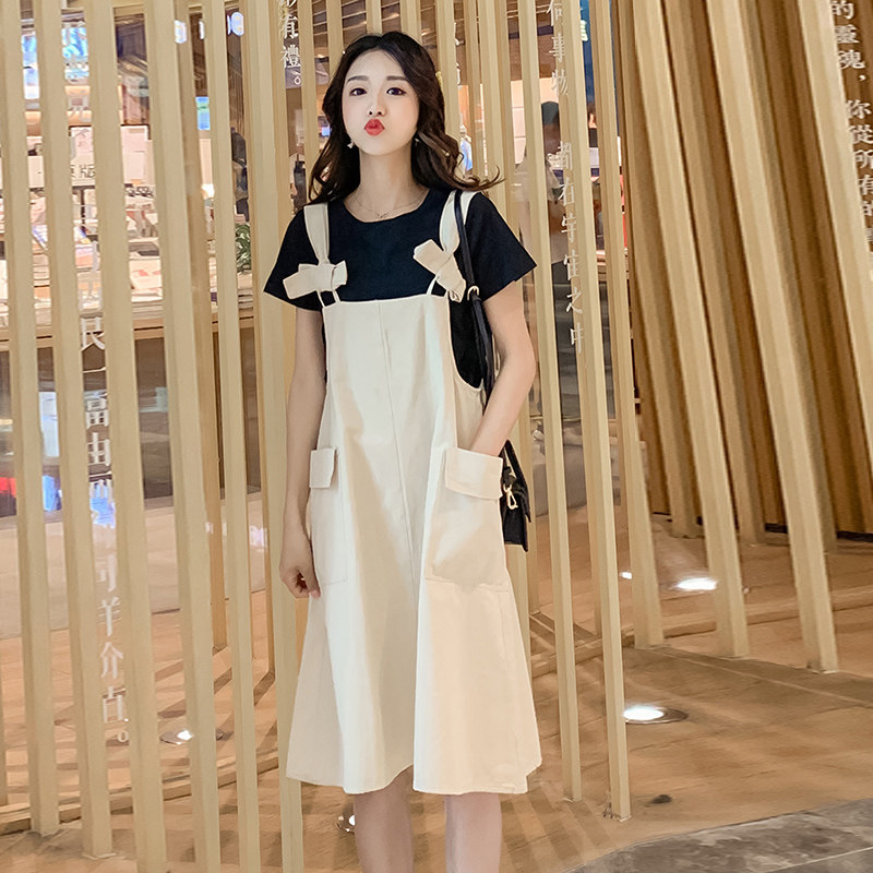 短袖t恤洋气裙子女 月朵连衣裙