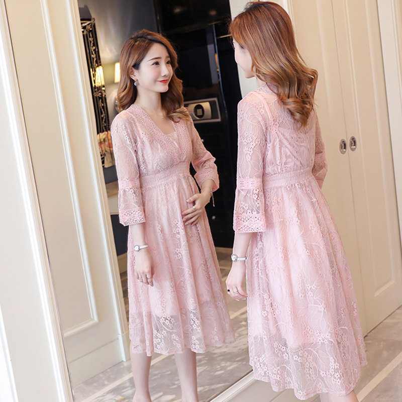 孕妇夏装时尚款2020新款潮妈连衣裙 月朵连衣裙