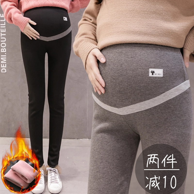 孕妇秋冬款2020新款显瘦加厚打底裤 月朵孕妇打底裤