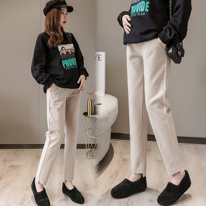 2020孕妇秋季毛呢裤子新款打底裤 月朵孕妇打底裤