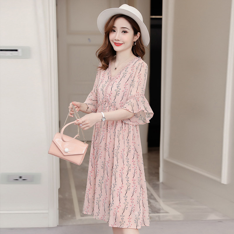 夏季新款孕妇装2020短袖孕妈连衣裙 月朵连衣裙