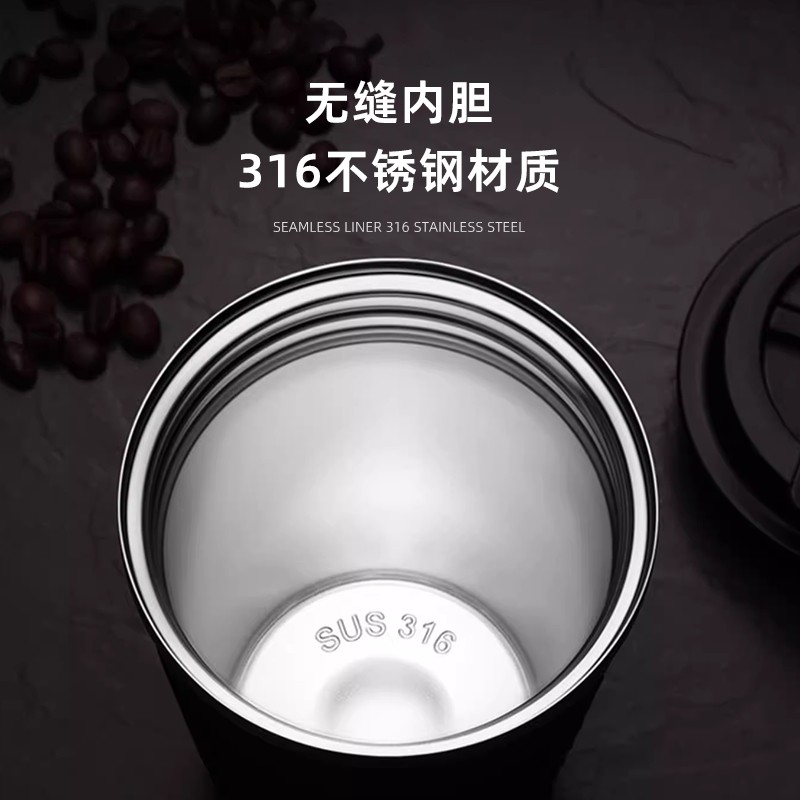 Vanow咖啡杯男士便携陶瓷内胆不锈钢车载随行保温水杯子2025新款,淘宝优惠券,粉丝福利购,淘宝优惠卷