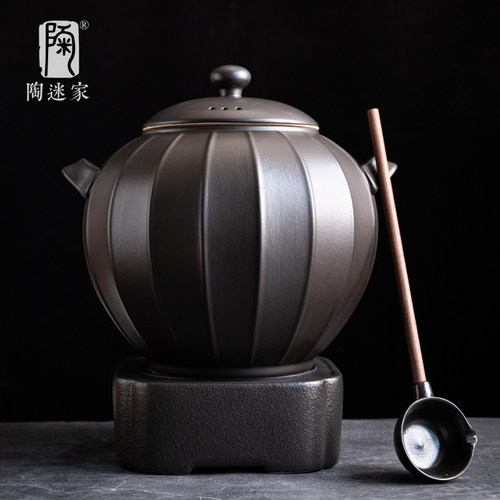 陶迷超大容量煮茶壶电陶炉烧水壶中式茶馆饮茶器带盖养生茶釜大罐 - 图0