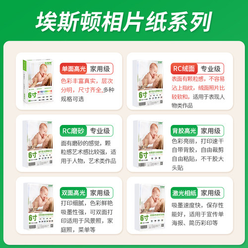 【顺丰】适用canon佳能喷墨照片打印纸像纸A4六寸6寸高光相片纸打印机专用相纸100张五5寸7寸8寸10寸A6A5相册 - 图2