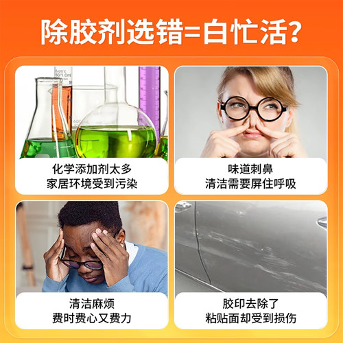 3M除胶剂能万家用清洁汽车玻璃去除双面胶贴纸胶印开荒去胶神器 - 图2