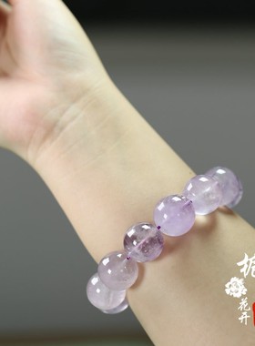 天然紫水晶大颗粒圆珠手链