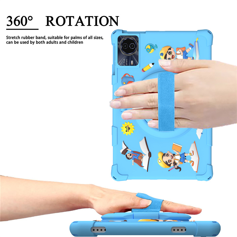 适用2025款联想小新pad pro 12.7寸二代保护套手持防摔壳TB375FC平板电脑硅胶手托手提360旋转全包支架外套 - 图2