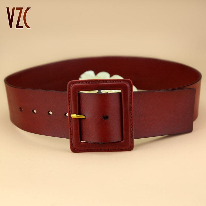 女头层纯牛皮简约宽装饰配裙子腰封 vzc腰带/皮带/腰链